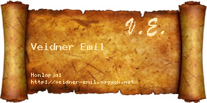 Veidner Emil névjegykártya