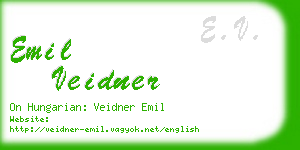 emil veidner business card